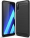 Merkloos / Sans marque Samsung Galaxy A7 2018 Geborsteld TPU Hoesje Zwart