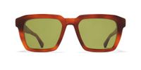 Mykita Soma Lunettes de soleil unisexe havane carrées vertes 53mm