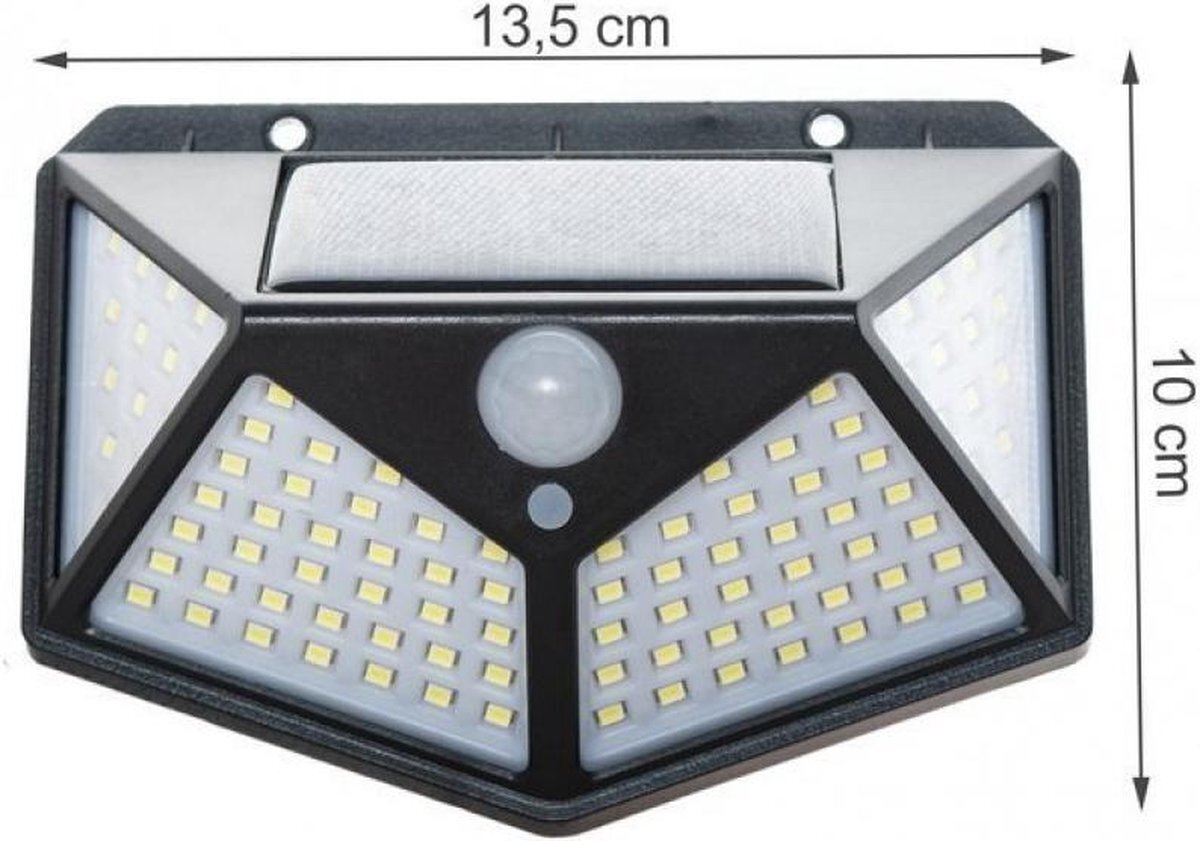 sihangark Solaire 100| Lichtkleur warm wit | Solar lamp | 2020 model | 100 LED tuinverlichting | Verlichting op zonne-energie | IP65 waterdicht | Buitenverlichting | Buitenlamp op solar verlichting | Bewegingssensor & Nachtsensor | Tuinlamp op zonne-energie |