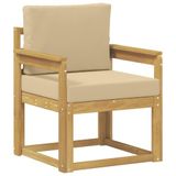vidaXL - 2 - Stuk - Buiten - bank - set - Polyester - Wit - En - Beige
