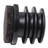 Adsamm INS-R-F-BL-25-100 100 x lamellenstoppen met vilt, zwart, Ø 25 mm