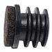 Adsamm INS-R-F-BL-25-100 100 x lamellenstoppen met vilt, zwart, Ø 25 mm