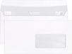 Clairalfa enveloppen DL 110x220 mm wit venster rechts 45x100 mm 250 stuks