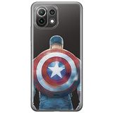 ERT GROUP mobiel telefoonhoesje voor Xiaomi 11 LITE 4G/5G origineel en officieel erkend Marvel patroon Captain America 002, gedeeltelijk bedrukt