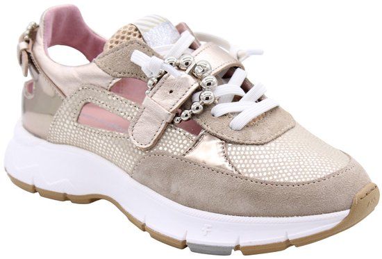 Floris Van Bommel Sfw-10155 Daysi Sneakers - Nubuck - Dames - Goudkleurig - Maat 41