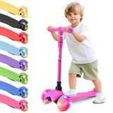 Hurtle Step voor Jonge Kinderen met Verlichte LED Wielen, Driewielerstijl Stabiliteit, Lichtgewicht, Draagbaar, Ideaal voor Binnen/Buiten Gebruik, Geschikt voor Leeftijden 2-5
