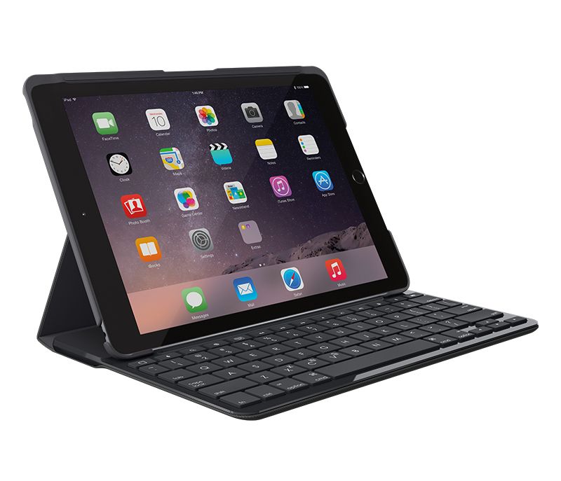 Logitech SLIM FOLIO Keyboard Case for iPad (5th/6th Gen) - QWERTY - Black