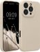 kwmobile hoesje geschikt voor Apple iPhone 16 Pro - TPU backcover met siliconen coating - Smartphone case in crème