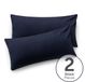 Blumtal - Set de 2 taies d'oreiller - Housse de coussin en jersey premium super douce - 100% Coton - 40 x 80 cm - Bleu foncé