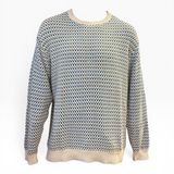 Revolution™ loose knit Sweater - Trui - Mannen - Beige / Blauw / Zwart - Maat S