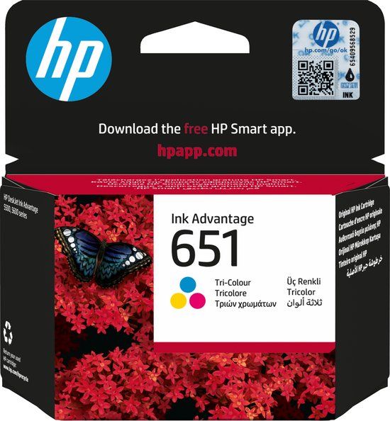 HP 651 Tri-color Original Ink Advantage Cartridge - C2P11AE