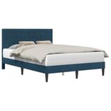 vidaXL Bedframe met hoofdeinde Blauw 120 x 200 cm Fluweel