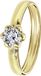 Lucardi Dames Ring met zirkonia - Ring - Cadeau - 9 Karaat - Geelgoud