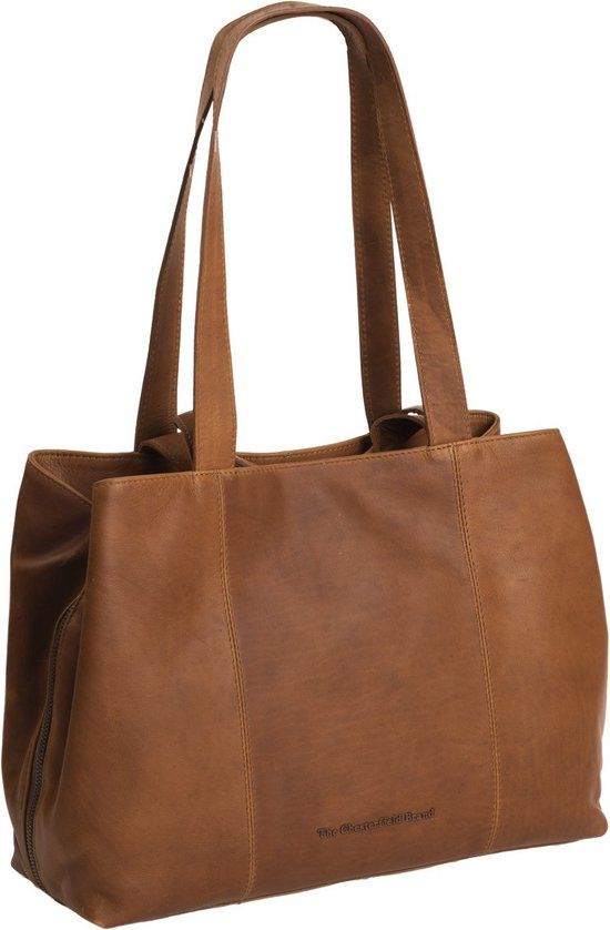 Leren Schoudertas Cognac Gail - Unisex - 27x19x13 cm