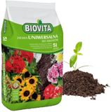 Biovita - 5,5-6,5 pH - Tuinaarde - 5L - Voor Kleur en Groei