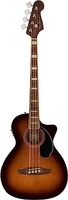 Fender Kingman Bass Shaded Edge Burst WN Black Pickguard Electric-Acoustic Bass Guitar with Gig Bag
