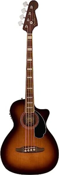 Fender Kingman Bass Shaded Edge Burst WN Black Pickguard Electric-Acoustic Bass Guitar with Gig Bag