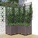 Maison Exclusive Jardinière avec treillis, marron, 80 x 80 x 136 cm, PP