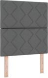 vidaXL Hoofdbord Grijs Stof 80 cm