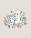 Komar Disney Winnie de Poeh Flowers and Friends decoratieve wandafbeelding kinderkamer 40 x 50 cm