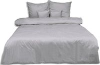 Drap, damas, 100% coton, haute qualité, 160x200 cm, gris clair