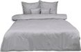 Drap, damas, 100% coton, haute qualité, 160x200 cm, gris clair