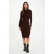 Morgan robe midi marron foncé