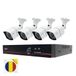 PNI House PTZ1500 Système de vidéosurveillance AHD avec 5 MP, DVR, 4 caméras et drapeau adhésif.
