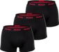 HUGO Boxershorts Trunk Triplet Set van 3 Heren Zwart Katoenen stretchbroek XXL