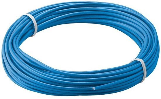 Goobay 10m blauw 1x 0,14mm geisoleerd koperdraad