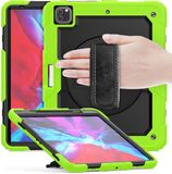 Casecentive Handstrap Pro Hardcase met handvat iPad Pro 12.9 2022 / 2021 / 2020 / 2018 groen