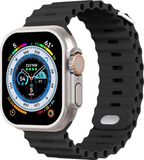 Strap-it Ocean bandje met druksluiting - Zwart