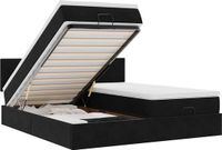 vidaXL Ottoman bed met matrassen en LED's 160x200cm fluweel zwart