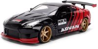 Jada Nissan GT-R R35 Ben Sopra 2009 Advan 1:24 Zwart