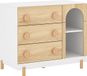 en.casa Commode Vaarentaa avec 3 tiroirs 2 compartiments ouverts 79x41x66 cm couleur chêne