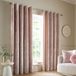 Catherine Lansfield Plet fluweel 228 x 229 cm gevoerde gordijnen met oogjes twee panelen blush roze