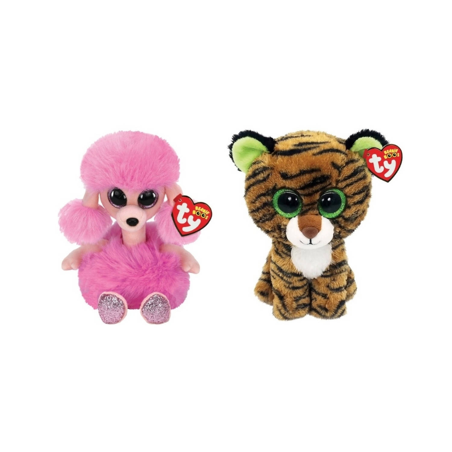 TY - Knuffel - Beanie Boo's - Camilla Poodle & Tiggy Tiger