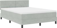 vidaXL Boxspringbed met matras Lichtgrijs 160 x 200 cm Fluweel