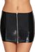 7 Heaven CHONE Short Wetlook Zipper Skirt - Black - M