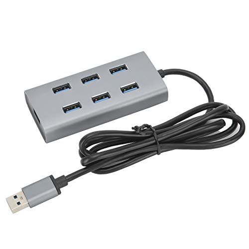 needlid USB-station - 7-poorts USB-adapter - 5 Gbps - voor laptop-pc