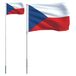 vidaXL Tsjechische vlag met mast, 5,5 meter, aluminium