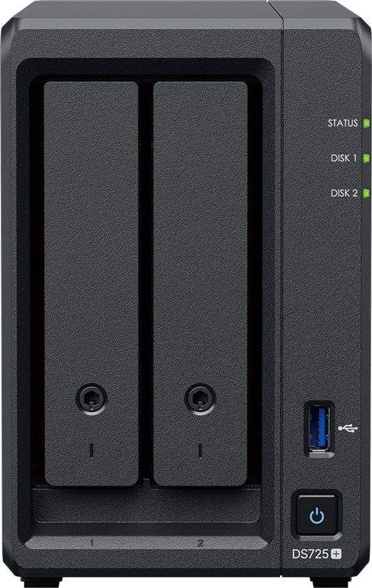 Synology DS725+ 2Bay 24TB NAS met 2x 12TB Synology Plus HDD