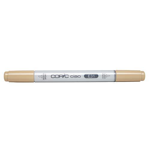 Copic Ciao marker type E - 31, baksteen beige, veelzijdige lay-outmarker, op alcoholbasis, met een middelbrede en een penseelpunt