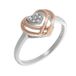 Orphelia Ring Bicolor Heart - Zilver 925 - Zirkonia - Maat 60