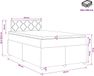 vidaXL Boxspringbed met matras, zwart, 120 x 190 cm, stof