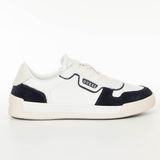 GUESS Strave Vintage Herensneakers, Wit Blauw, 42 EU