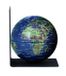 Troika Boekensteun met magnetische globe 13cm blauw-groen