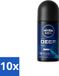 Nivea Men Deep Beat Déodorant Roller - 50 ml - 10 Pièces