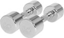 Gorilla Sports Set d'haltères chromé 10 kg (2 x 5 kg)