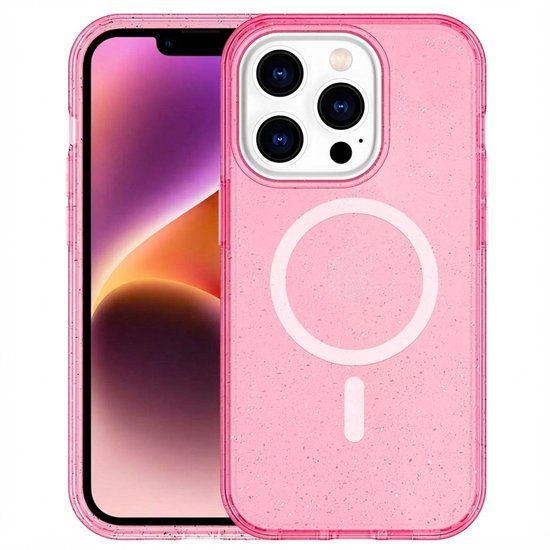 imoshion Sparkle Backcover met MagSafe voor de Apple iPhone 14 Pro Max - Glitter Roze